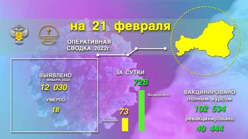 Эпидситуация по коронавирусу на 21 февраля