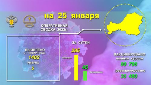 Эпидситуация по новому коронавирусу на 25 января