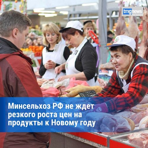Минсельхоз России не ожидает значительного повышения цен на продовольственном рынке перед новогодними праздниками